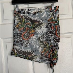 Ed Hardy skirt with drawstring size medium